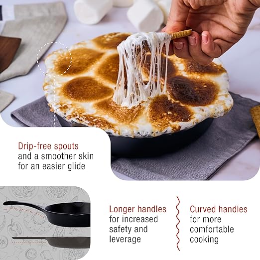 Victoria 8-Inch Cast Iron Skillet, Pre-Seasoned Cast-Iron Frying Pan - Image 4