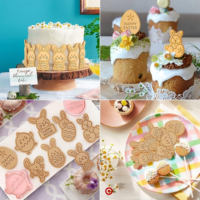 Easter Cookie Cutters Set, 3D Cookie Stamps - Image 5