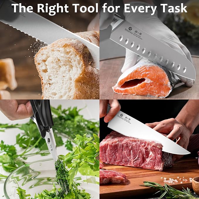 imarku 14-Piece Knife Block Set, Knife Set - Image 6