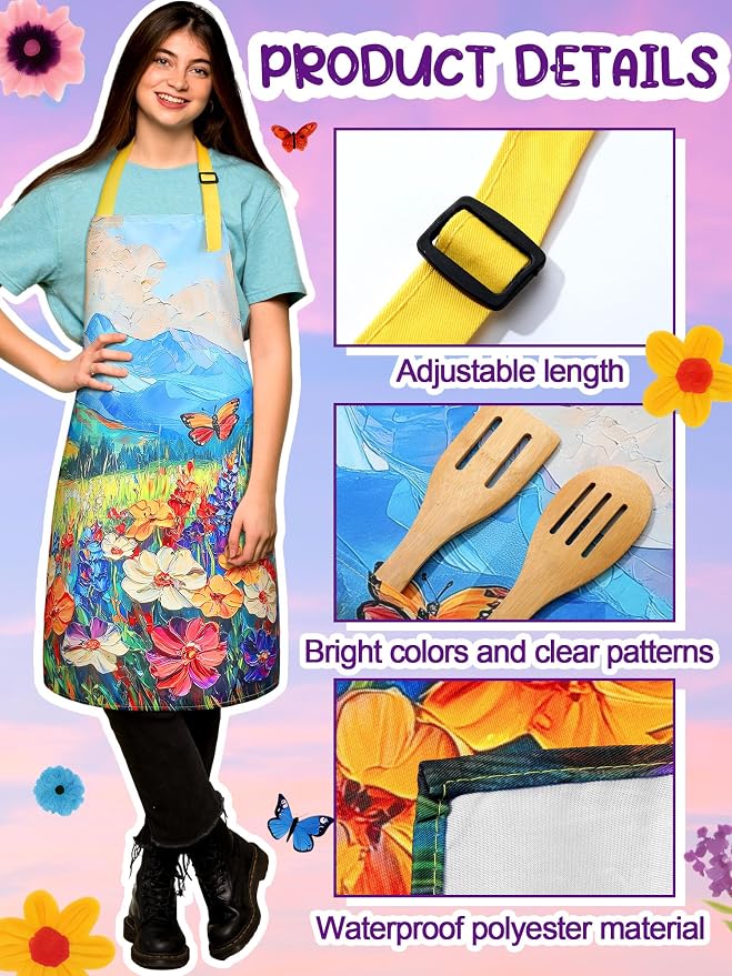 Bencailor 6 Pcs Spring Kitchen Aprons - Image 5