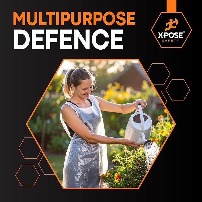 Xpose Safety 1000 White Plastic Disposable Aprons - Image 5