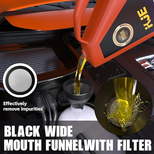 KJE 19 Pcs Automotive Funnel Set, Spout Replacements, Plastic Wide Mouth - Image 4