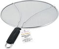 U.S. Kitchen Supply Stainless Steel Splatter Guard 13" Fine Mesh Cover by USKitchenSupply