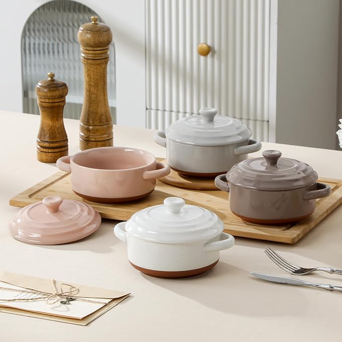 MALACASA Mini Cocotte Set - 12 OZ Small Casserole Dishes - Image 6