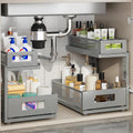 2 Pack 15.74IN-Depth Under Sink Organizer With Next-Gen Ball-Bearing