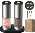 TOMEEM Rechargeable Electric Salt and Pepper Grinder Set, 115ml Large Capacity by Tomeem