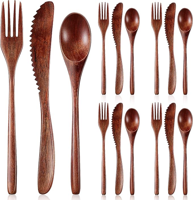 Geiserailie 12 Pcs Wooden Utensils by Geiserailie
