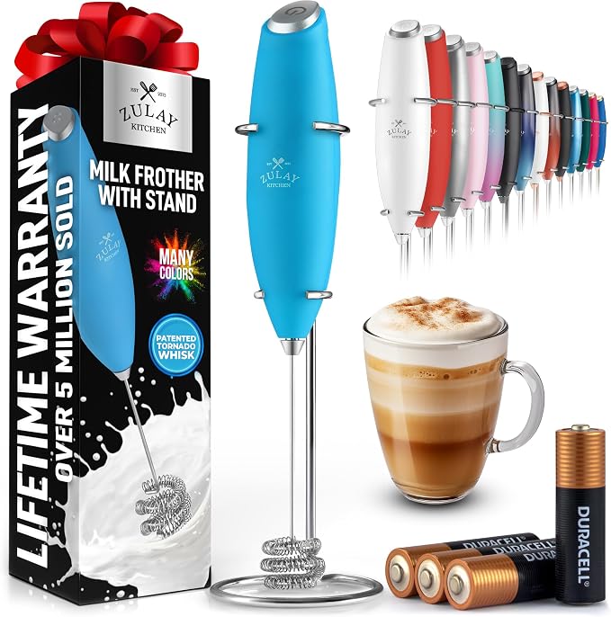Zulay Kitchen Patented Tornado Triple Whisk Milk Frother by ZulayKitchen