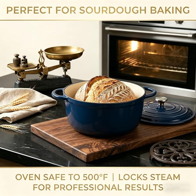 QuliMetal Enameled Cast Iron Cookware Set, 4-Piece Pots and Pans Set - Image 7