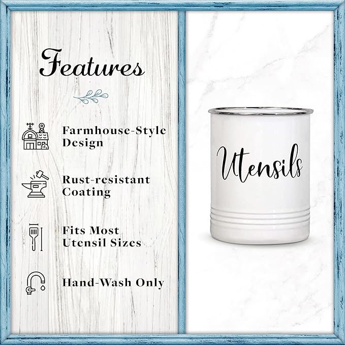 Home Acre Designs Vintage Farmhouse Utensil Holder - Image 2