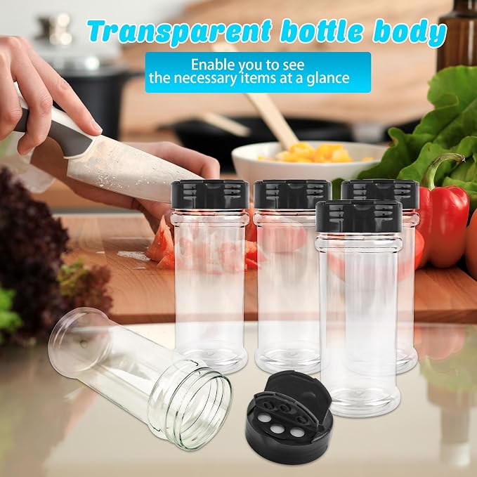 30 Pcs 6 oz Plastic Spice Jars - Image 6