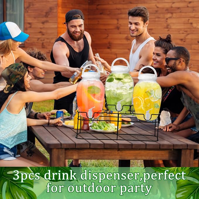 Tanlade 3 Pcs Plastic Drink Dispenser - Image 4