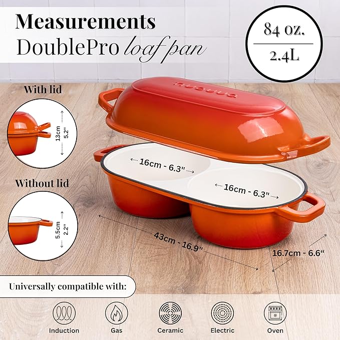 Dutch Oven For Sourdough Bread Baking – Enamelled Cast Iron Bread Loaf Pot – - Image 2