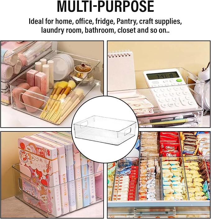 Clear Plastic Storage Bins, Pantry Organizers and Storage, Kitchen Organization - Image 7