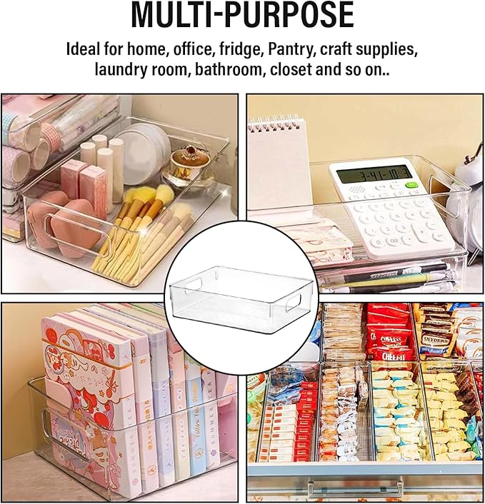 Clear Plastic Storage Bins, Pantry Organizers and Storage or Kitchen - Image 6