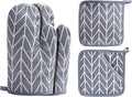 WinChange Oven Mitts and Potholders BBQ Gloves-Oven Mitts and Pot Holders Sets by Win+Change