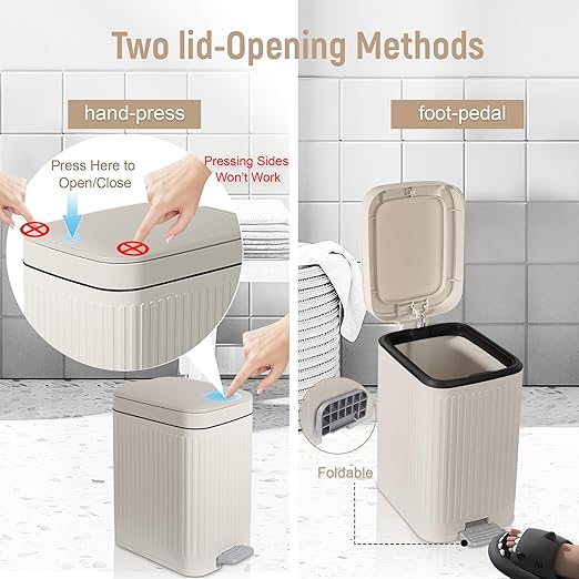 rejomiik Small Bathroom Trash Can - Image 3