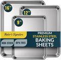 Baker’s Signature Stainless Steel Cookie Sheet Pan, Stainless Steel Baking by BakersSignature