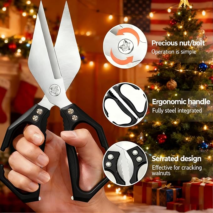 Seattleget Multifunctional Heavy-Duty Kitchen Shears, Chicken Bone Scissors - Image 2