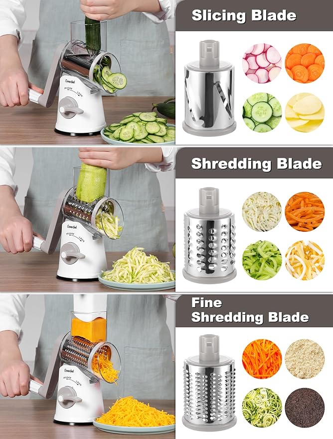 Geedel Rotary Cheese Grater Cheese Shredder - Image 4