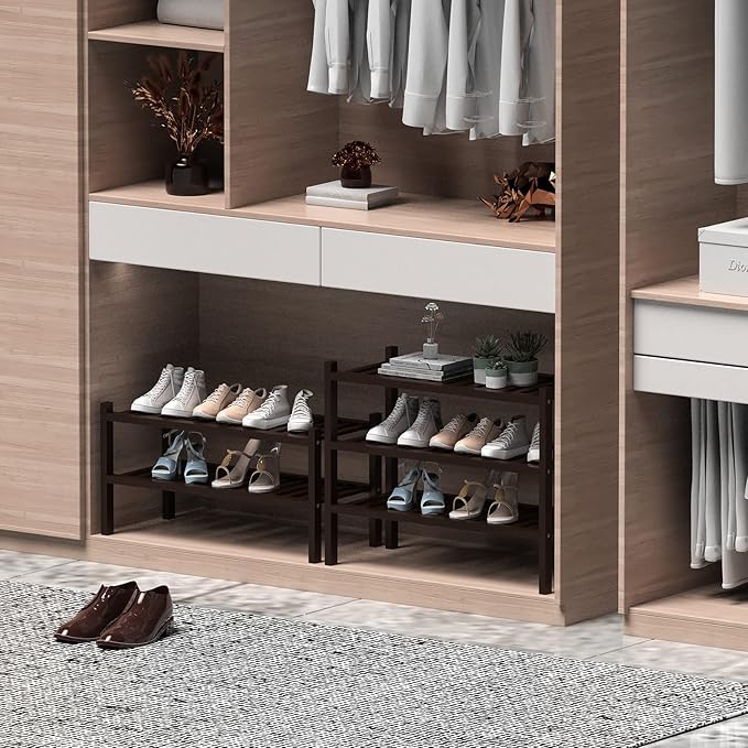 ROMGUAR CRAFT 3 Tier Bamboo Shoe Rack - Image 3