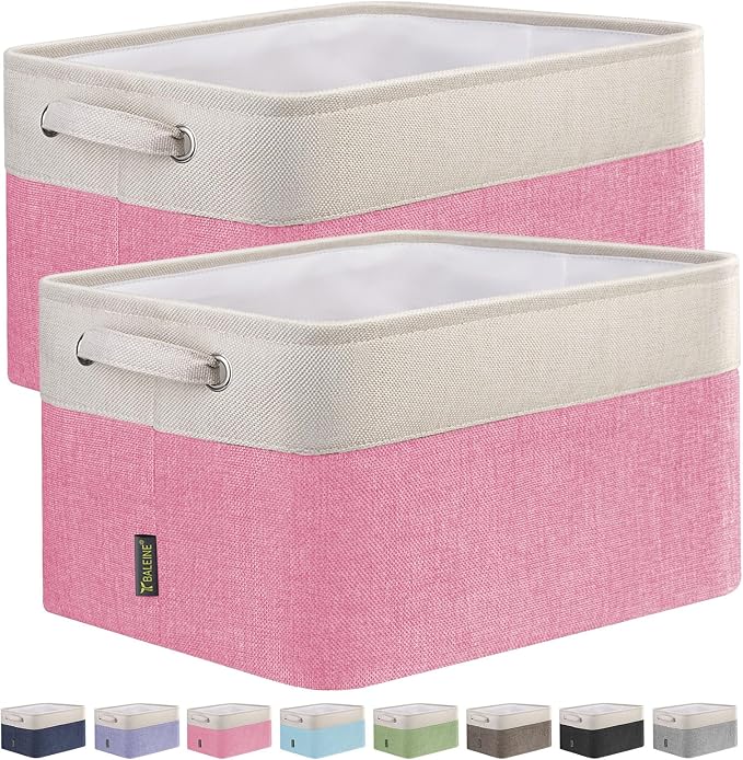 BALEINE 2 Pack Fabric Closet Storage Bins by BALEINE