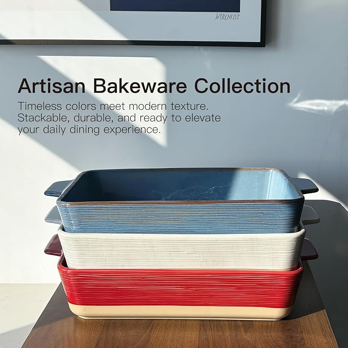 Dafuceramic Casserole Dish for Oven, 4.2 QT Baking Dish, 9x13 Large Porcelain - Image 6