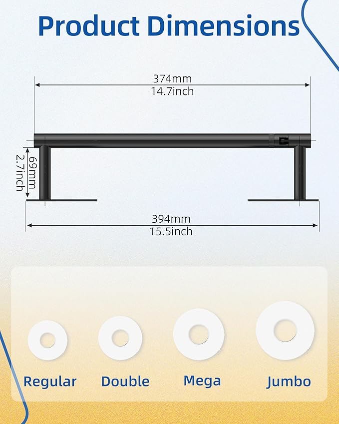 RUACQ Paper Towel Holder Under Cabinet, Wall Mounted or Adhesive Stainless - Image 6