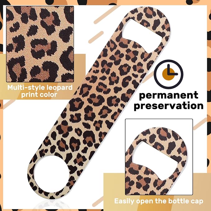 4 Pcs Flat Bottle Opener Heavy Duty Stainless Steel Bottle Opener Beer Flask - Image 3