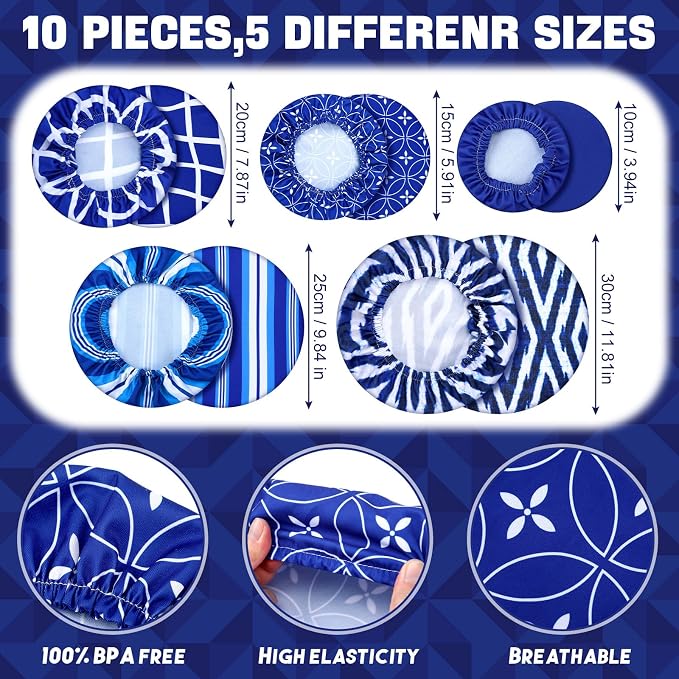 10 Pack Cloth Bowl Covers for Bread Rising - Image 4