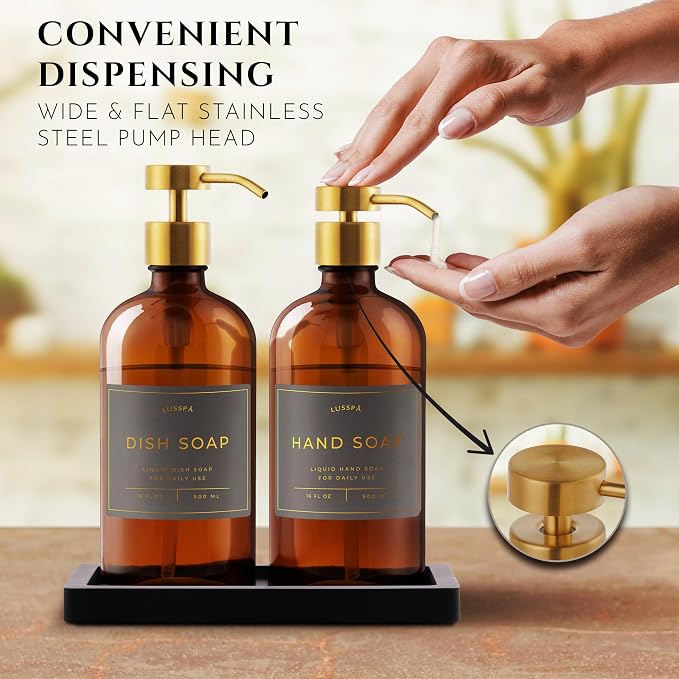 Glass Soap Dispenser Set of 2 - Image 4