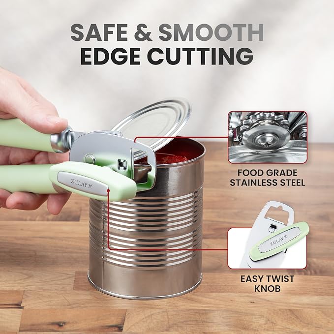Zulay Kitchen Heavy Duty Stainless Steel Can Opener Manual - Image 4