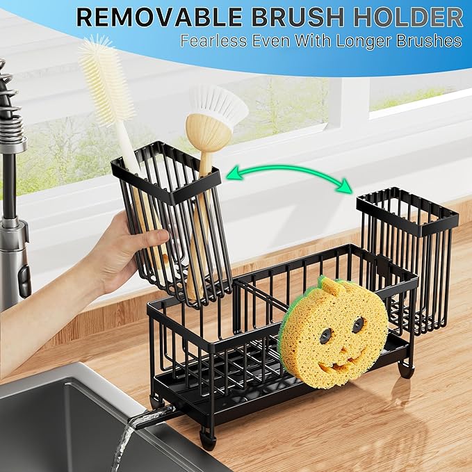 Cisily Sponge Holder for Kitchen Sink, Sink Caddy Organizer - Image 3