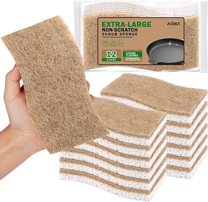 AIDEA XL Sponges Kitchen, Non-Scratch Dish Sponges, Large Natural Sponge by AIDEAHOME