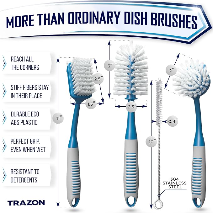 Dish Brush Set of 4 - Image 2