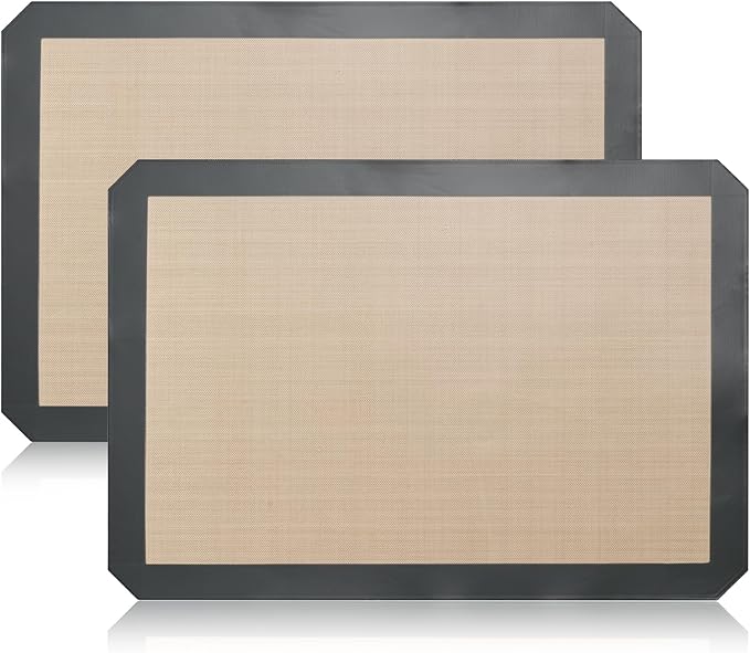 Luckyiren Silicone Baking Mat Set, Non-Stick Reusable Food-Grade Oven Liners by Luckyiren