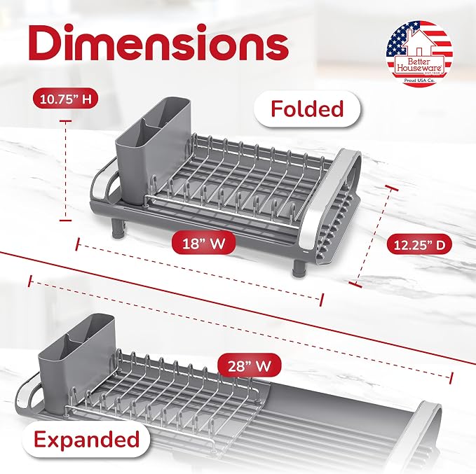 Better Houseware in Sink Dish Drying Rack, Dish Drying Rack in Sink - Image 7