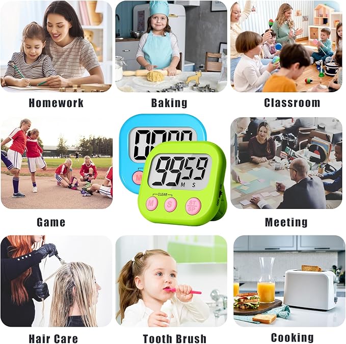 ZILLEEN Classroom Timer for Kids Teachers 2 Pack Digital Timers - Image 5