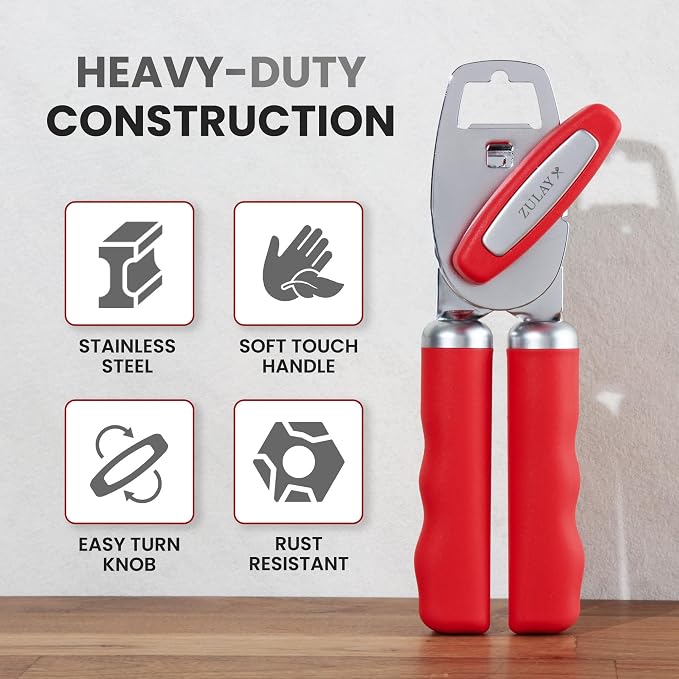Zulay Kitchen Heavy Duty Stainless Steel Can Opener Manual - Image 3