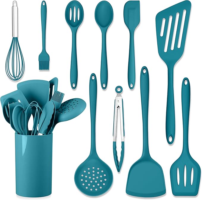 HaWare 11 PCS Silicone Cooking Utensils Set, Heat Resistant Kitchen Utensils by HaWare