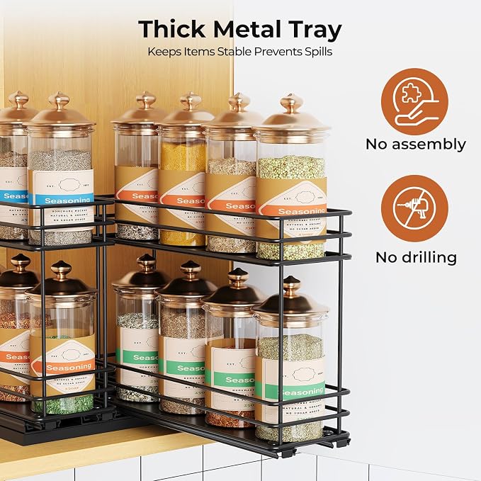 Mystozer Pull Out Spice Rack Organizer - Image 6