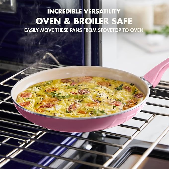 GreenPan Rio Healthy Ceramic Nonstick 8" Frying Pan Skillet and Silicone - Image 6