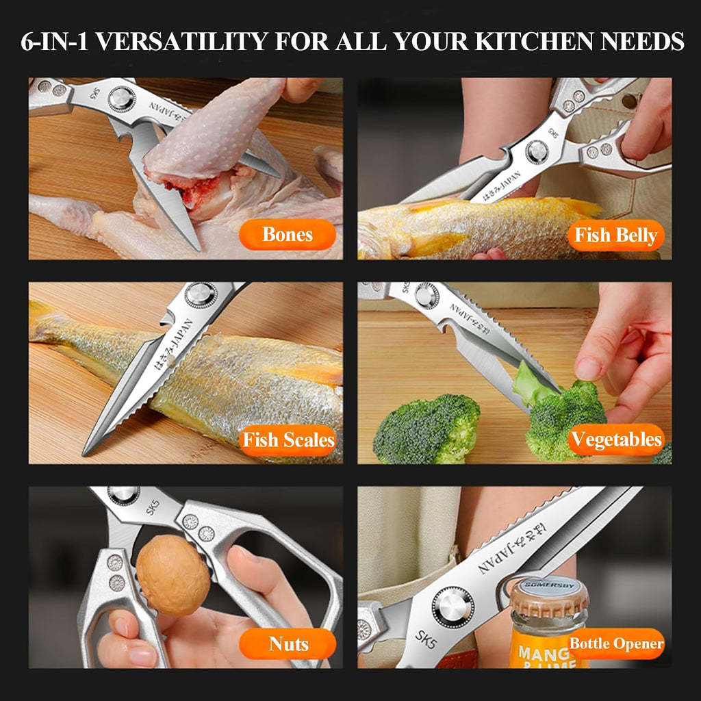 2-Piece Kitchen Scissors Set - Heavy Duty Poultry & Cooking Shears