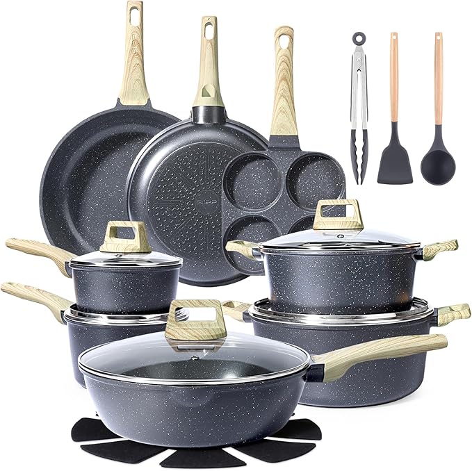 GiPP Ceramic Pots and Pans Set Non Stick by GiPP