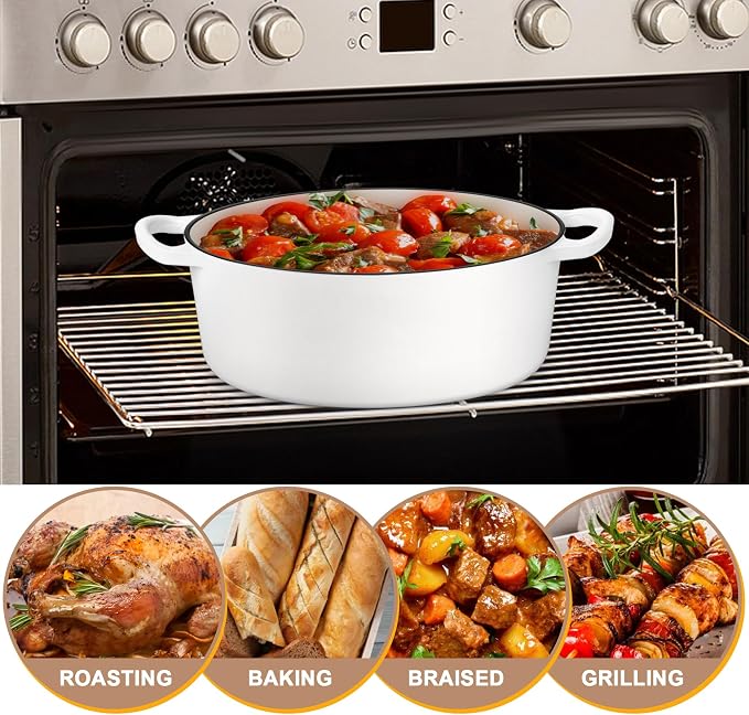 E-far 5QT Oval Dutch Oven Pot - Image 5