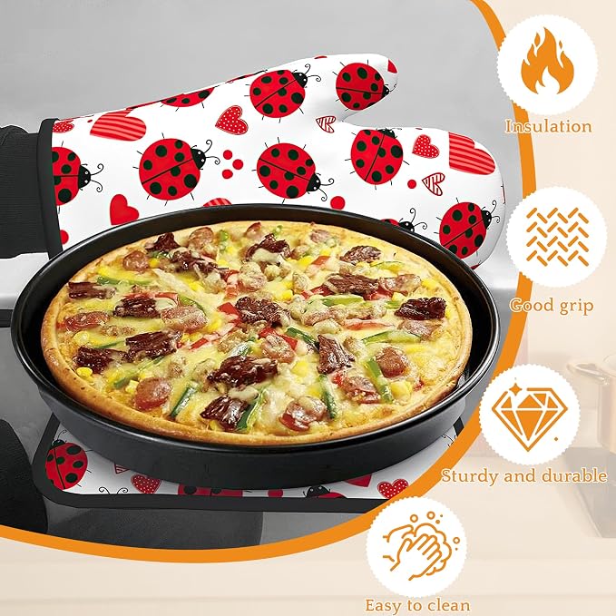Cute Ladybug Oven Mitts and Pot Holders - Image 4