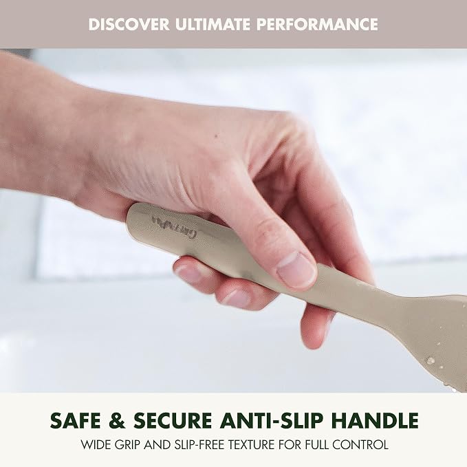 GreenPan Silicone Fish Turner Spatula, Slotted Cooking Kitchen Utensil - Image 5