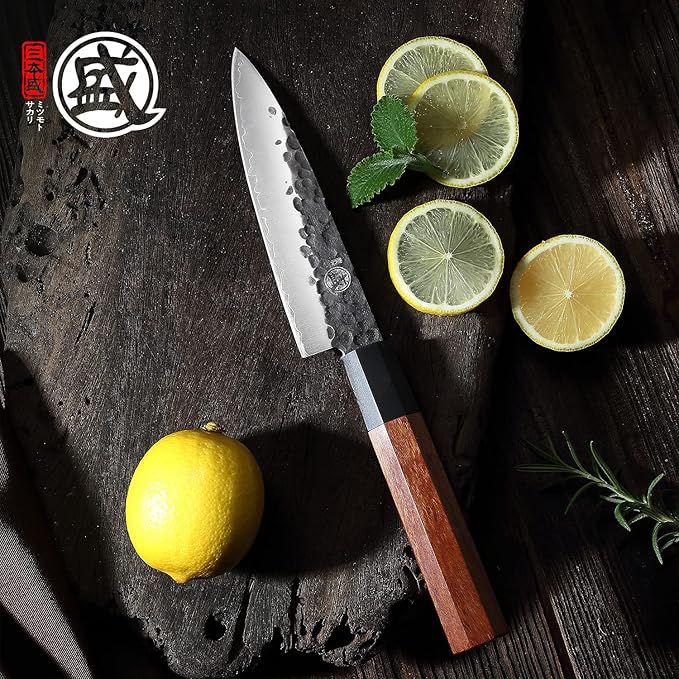 MITSUMOTO SAKARI Japanese Chef's Knife Set 4 Pcs, Professional Hand Forged - Image 7
