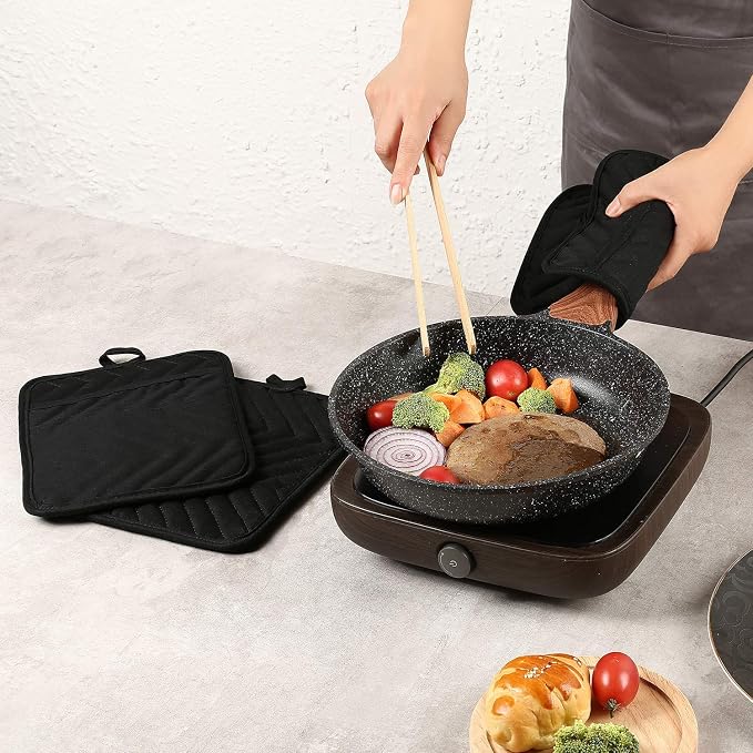 Oven Pot Holder with Pocket Cotton Heat Resistant Coaster Potholder Kitchen Hot - Image 8