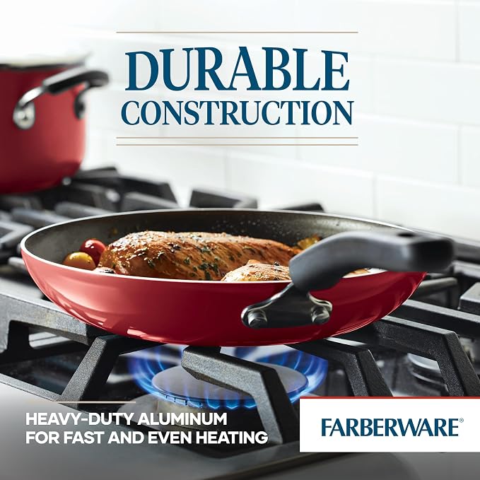 Farberware Cookstart DiamondMax Nonstick Cookware/Pots and Pans Set, Dishwasher - Image 6